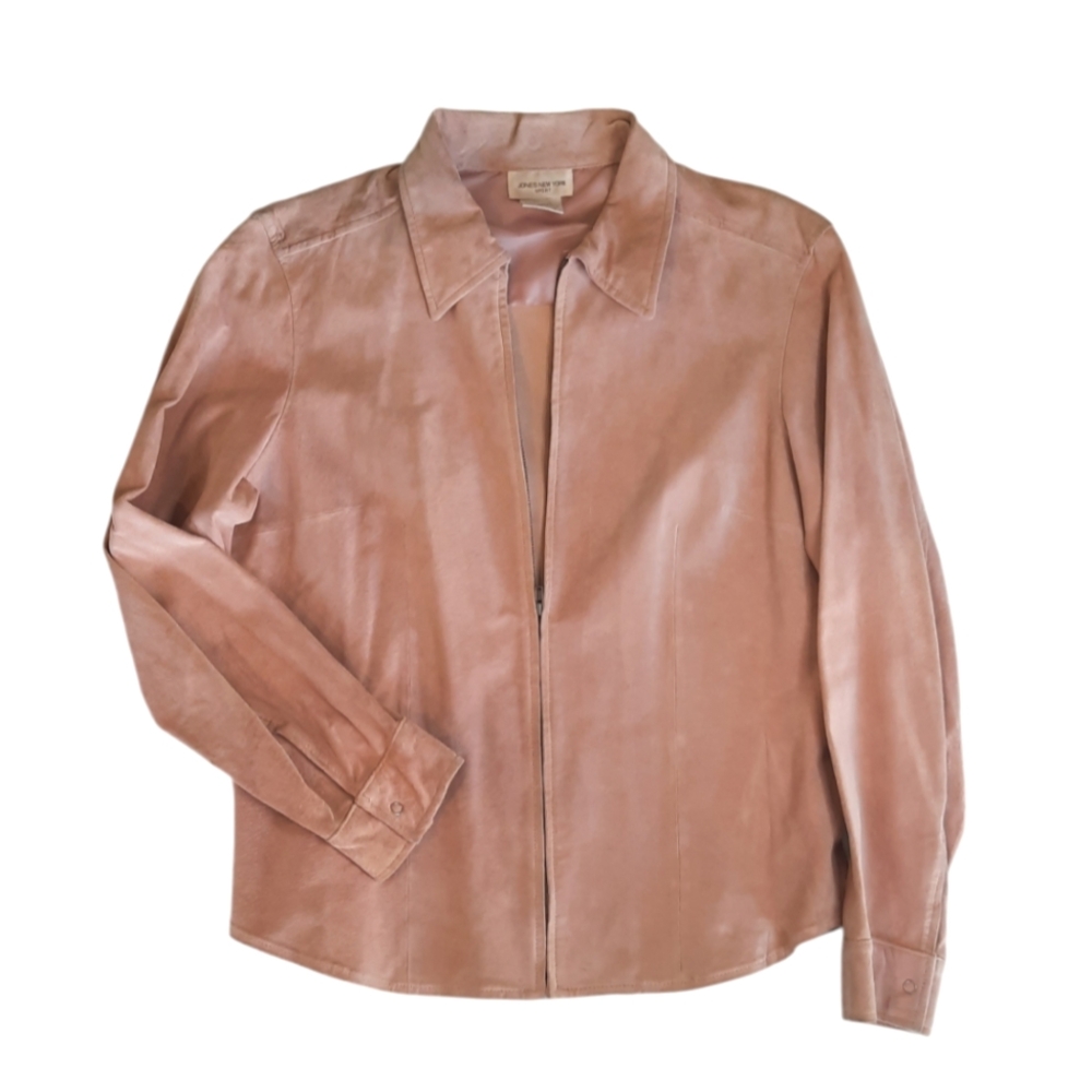 Genuine Suede Pink Jacket Shacket Moto Western